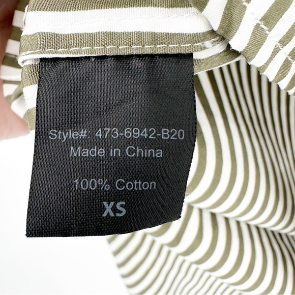 Jenni Kayne Striped Collarless Button Down Shirt - Picture 4 of 6